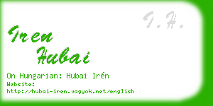 iren hubai business card