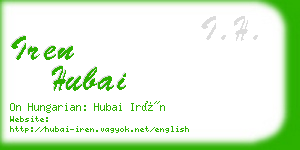 iren hubai business card